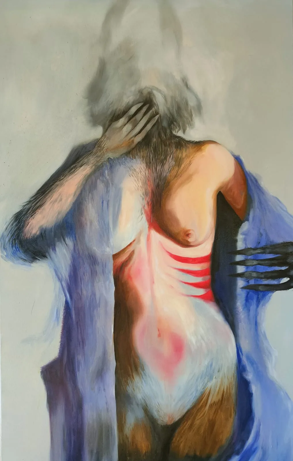 Nieproszony gość 2 · olej na płótnie · 90 × 140 cm