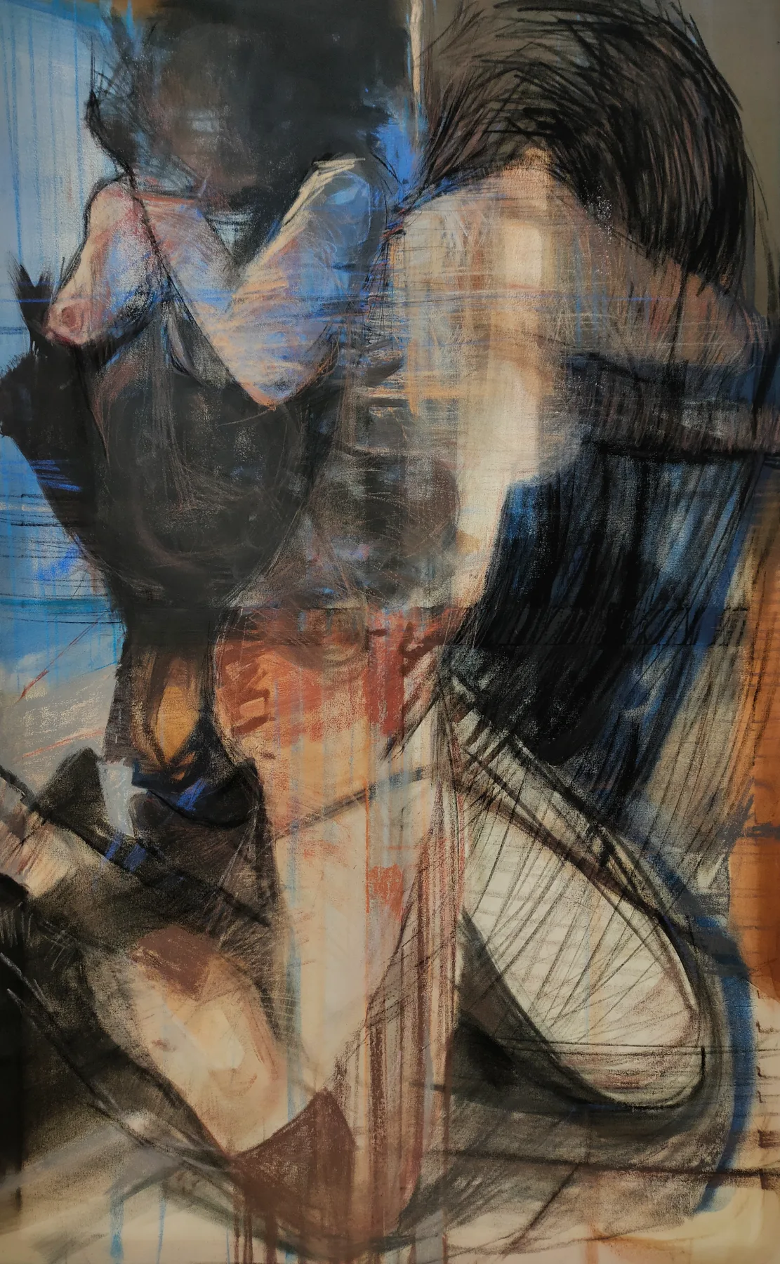 100 × 140 cm · akryl i pastele na płótnie · 2022
