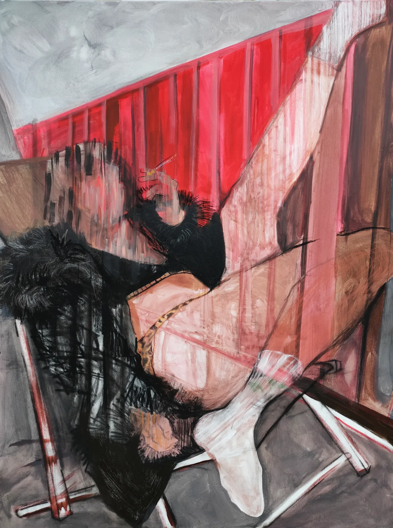 Balkon, a może ja na balkonie · 90 × 130 cm · 2023