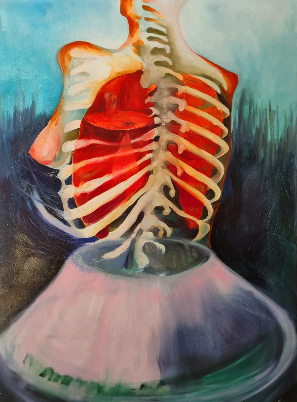 Płuca · olej na płótnie · 90 × 120 cm